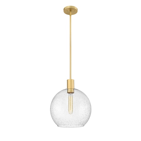 Z-Lite Margo 1 Light Pendant, Olde Brass And Clear Seedy 7501P14-OBR